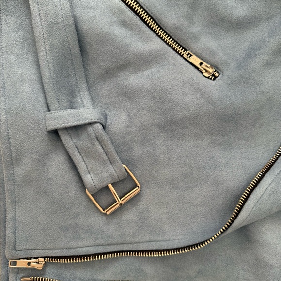 Dauntless Blue Vegan Leather Jacket - Picture 6 of 12